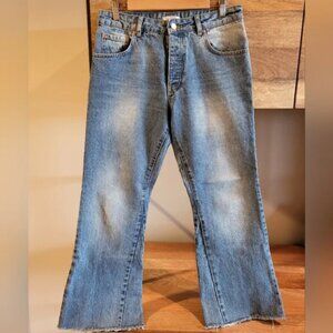 Anine Bing Wide Flare Leg Jeans, Size 28